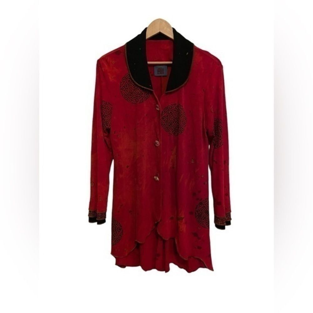 JG’S MAD LAB vintage blouse top small Staley Gretzinger art to wear